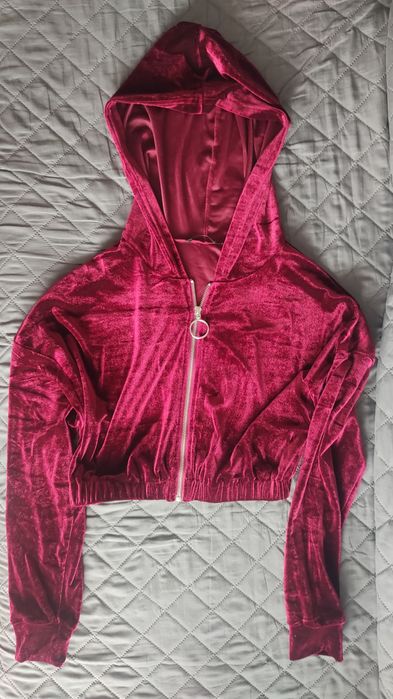 Krótka bluza z kapturem Shein S