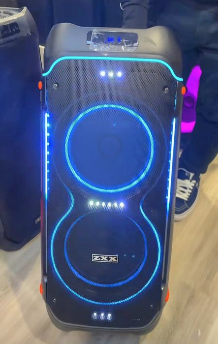 Акустична портативна  колонка ZXX 100 Вт з караоке та мікрофонами.