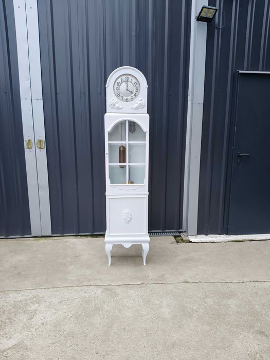 Zegar ludwik stojący biały po renowacji
