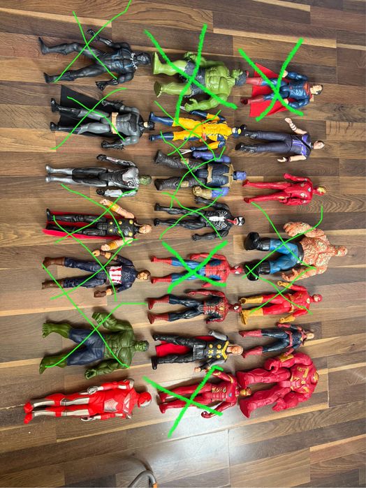 Фігурки Marvel супер героі , spider-man, халк , залізна людина