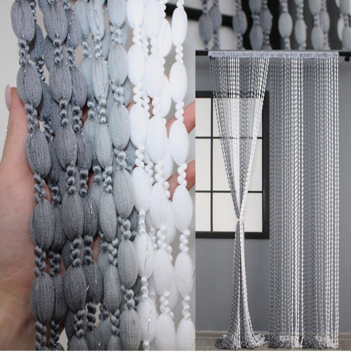 Плюшеві Штори нитки Дощ шиніл тюль гардини