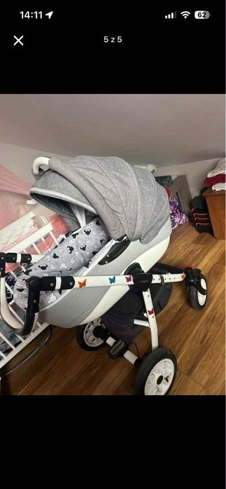 wozek gondola szary i garisy