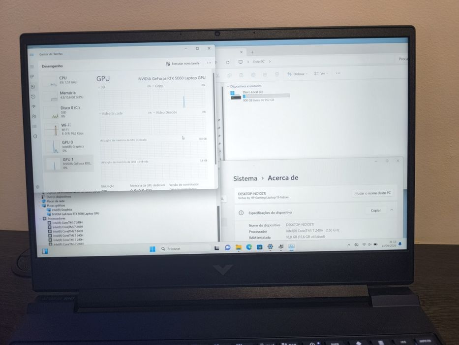 HP i7 5060RTX 16 Ram 1TB 3x Sem Juros