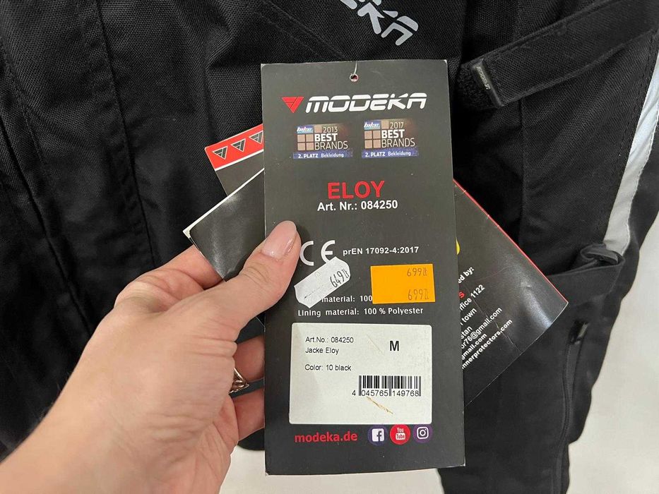 Meska kurtka motocyklowa MODEKA ELOY czarna rozmiar M