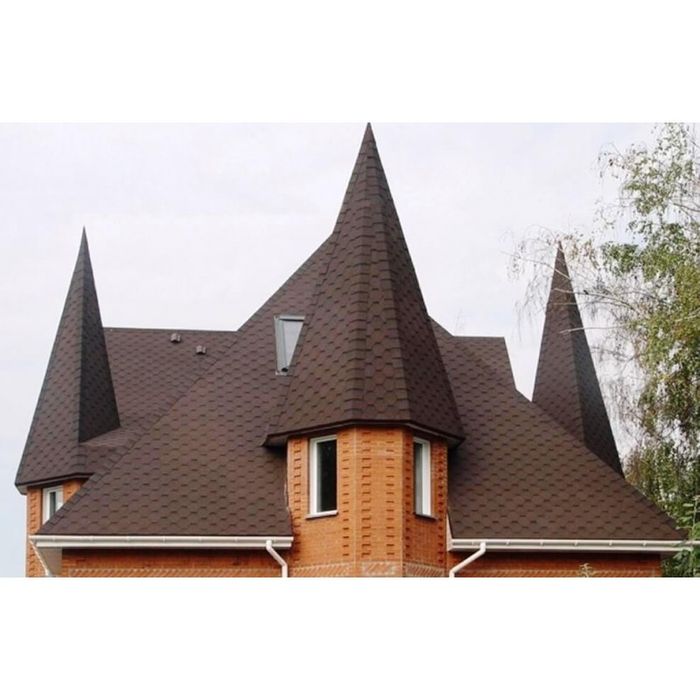 Битумная черепица Aquaizol мозайка коричневый