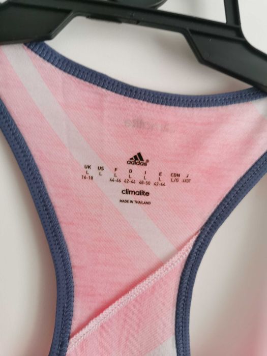 Adidas koszulka sportowa t-shirt damska logowana IDEAŁ ORYGINAŁ L