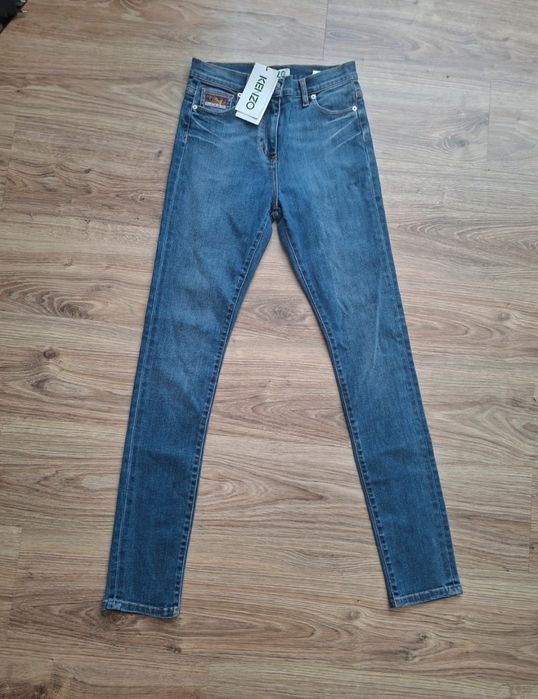 Świetne nowe spodnie Kenzo 36 rurki waskie skinny wysoki stan