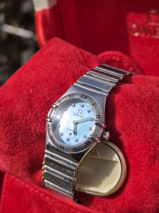 Omega Constellation 1566.86 z 16 diamentami pełny zestaw sklepowy