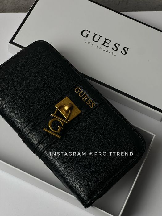 Женский кошелек Guess, чорный кошелек