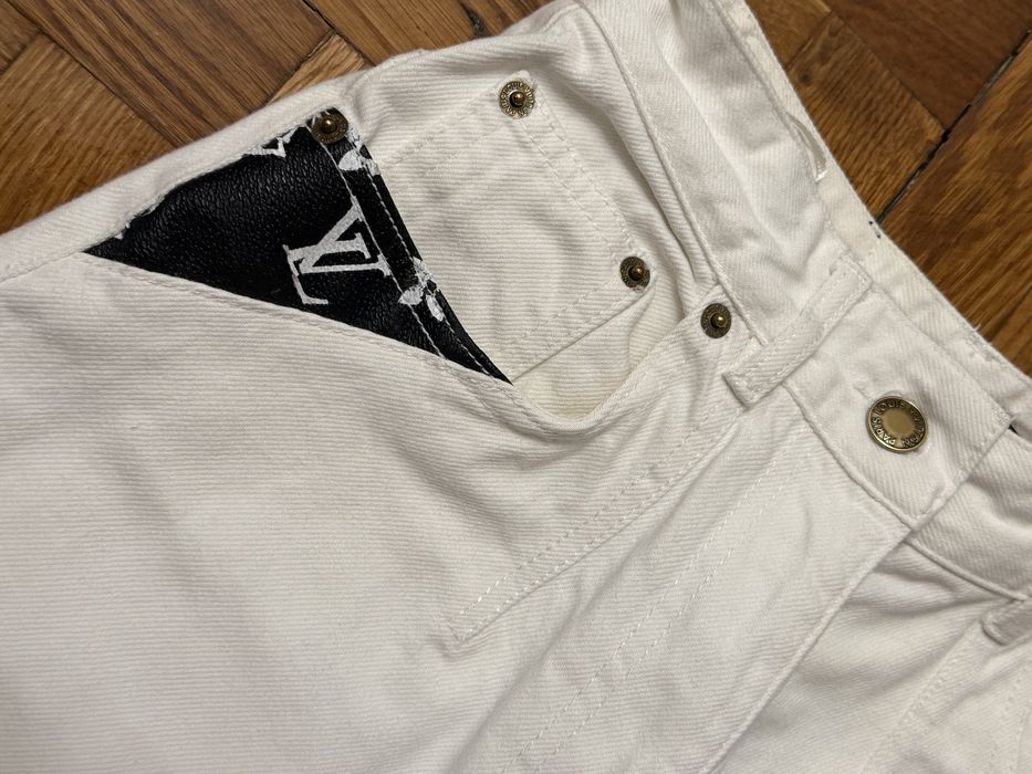 Louis Vuitton білі джинси