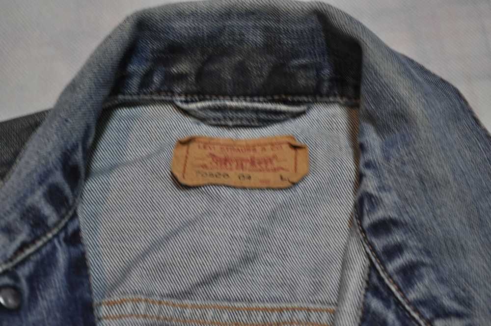 LEVIS L damska kurtka jeansowa vintage poprzecierana p1v 501