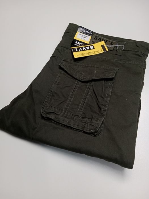 Bojówki NADWYMIARY khaki męskie. Pas 114-116 cm