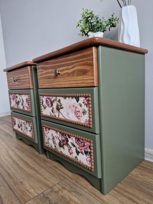 Sosnowe szafki nocne po stylizacji