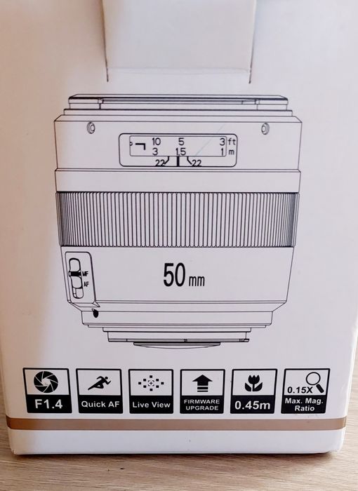 obiektyw Youngnuo 50mm f1.4 z Autofocus do Canon EF