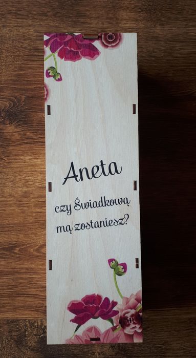 Pudełko drewniane skrzynka na wesele alkohol