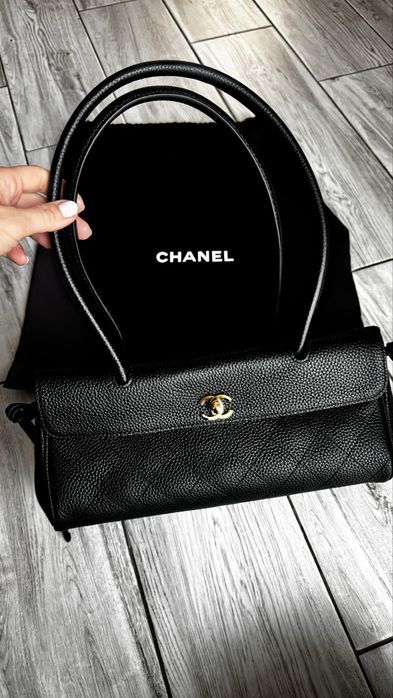 CHANEL 26S Baguette Bag 31 Black Caviar Calfskin – czarna skóra