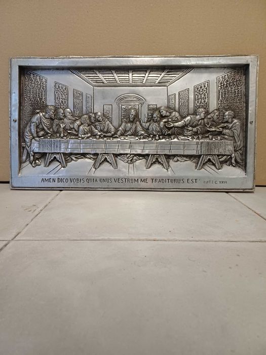 Painel/Quadro Ultima Ceia em Estanho