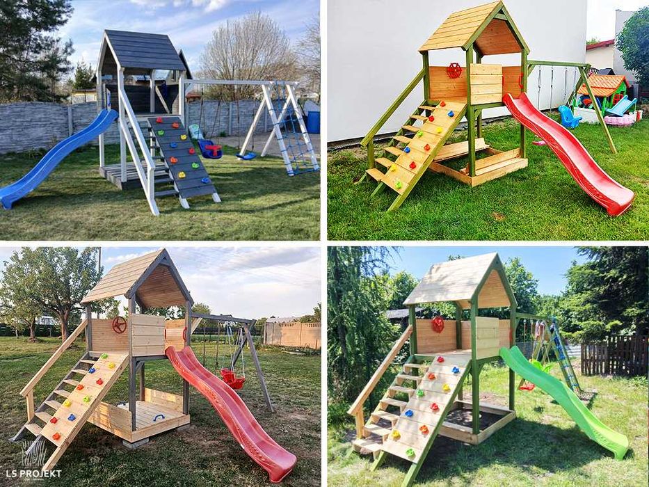Plac zabaw domek dla dzieci huśtawki zjeżdżalnia wspinaczka‼️gwarancja