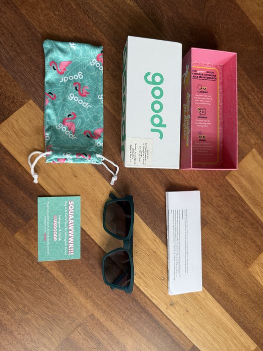 Nowe rozpakowane okulary Goodr LFG Dungaree zielone