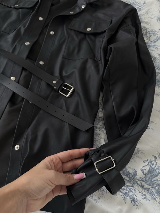 Рубашка кожанная черная 44/46