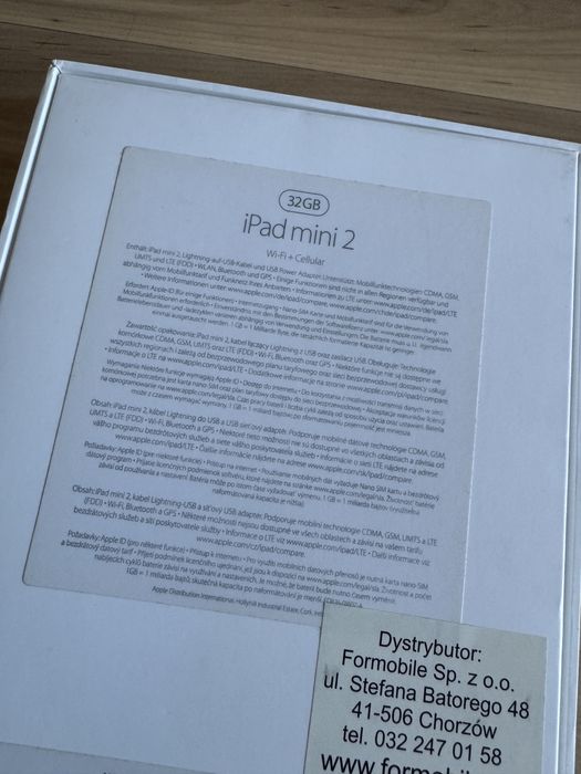 Nowy, kolekcjonerski iPad mini 2 WI-FI + Cellular 32 GB Space Grey
