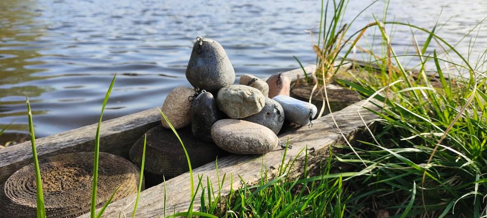 10 x ciężarki kamienne 100-120g karpiowe do wywózki