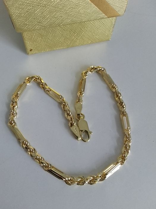 Złota elegancka bransoletka złoto 585 długość 19 cm   460