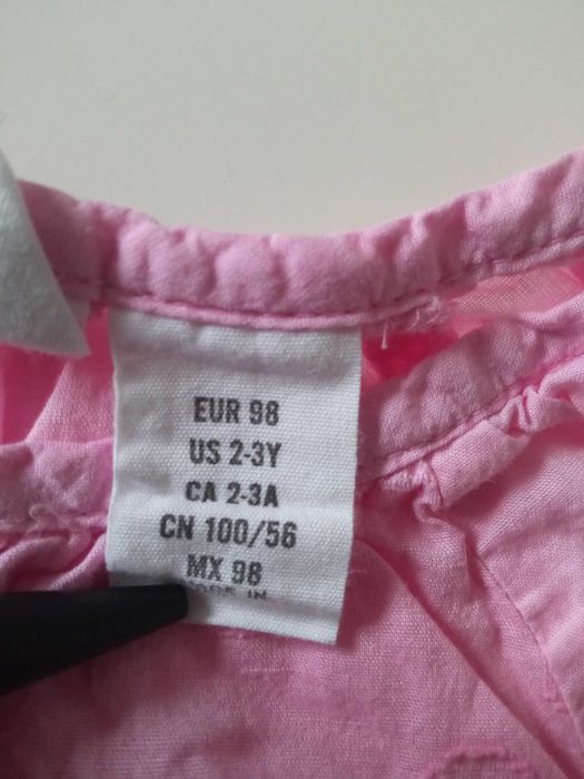 H&M koszulka bluzeczka dziecięca bawełna r 98