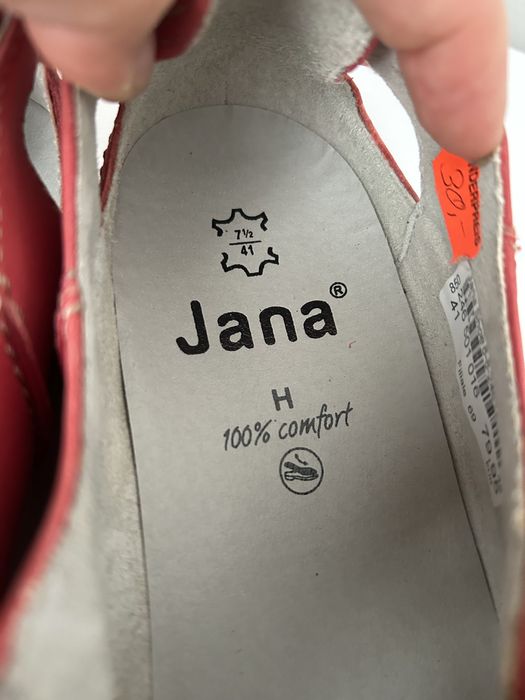 Jana шкіряні туфлі мокасини балетки 41 р Н