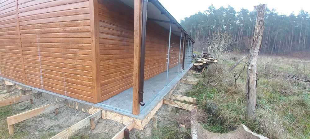 Wiata garażowa Carport 11x8 ocynkowany profil,Blachodachówka