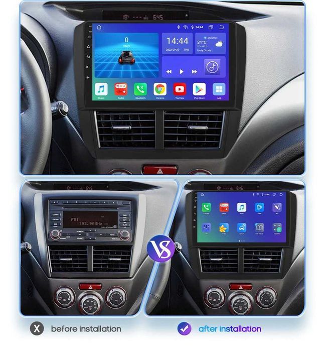 Radio Android 13 Subaru Forester 3 SH 2007/2013r Impreza GH GE PROM + kamera cofania