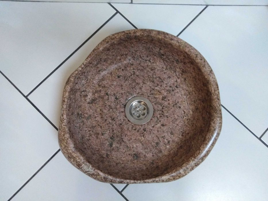 Umywalka z kamienia naturalnego, okrągła