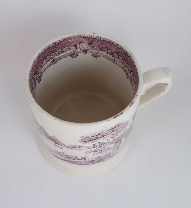 Grande caneca em faiança do Carvalhinho do Séc. XIX (rara)