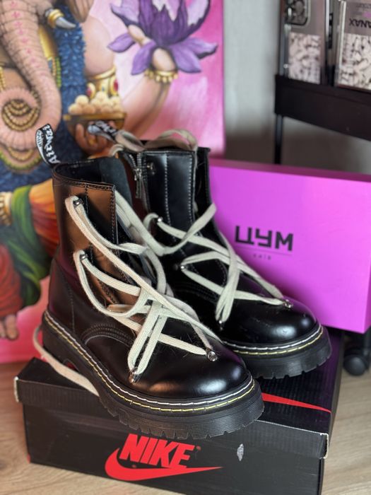 Черевики Dr. Martens 43 / UK10,чорні, шнурівка + блискавка