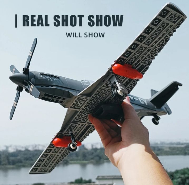 Конструктор самолет Mustang 2  боевой военный истребитель 258шт LEGO