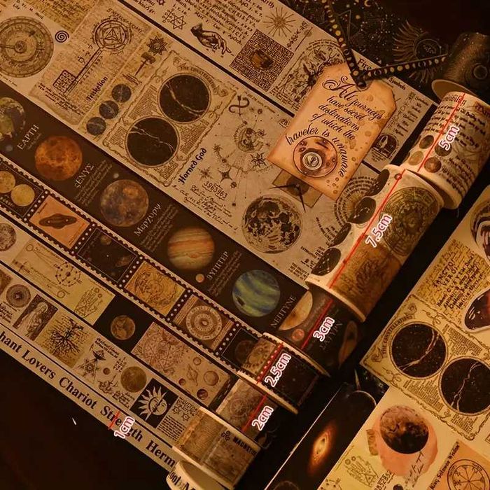 Taśma Washi Waszi dekoracyjna decoupage Zestaw 12szt długość 2m każda