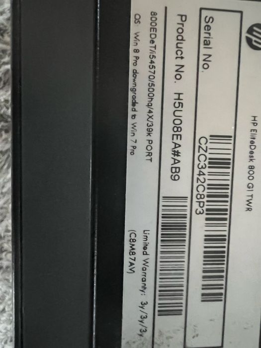 2 HP Elite Desk 800 G1 TWR - Avariados