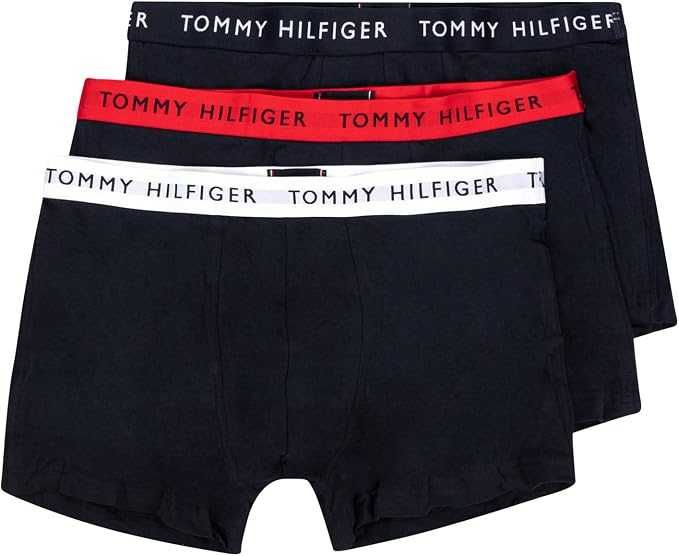 TOMMY HILFIGER Trunk 3 Pary Bokserki Męskie M Wielokolorowe Bawełniane