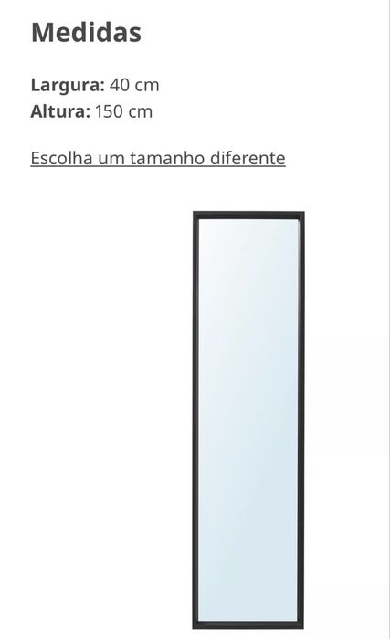 Espelho ikea preto