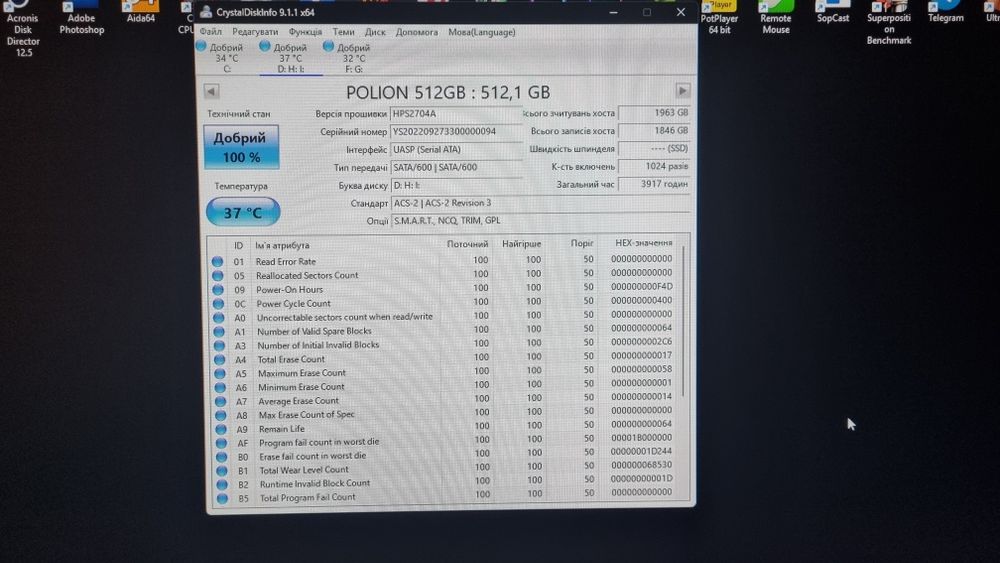 Ssd crucial 525gb, patriot 480gb, polion 512gb