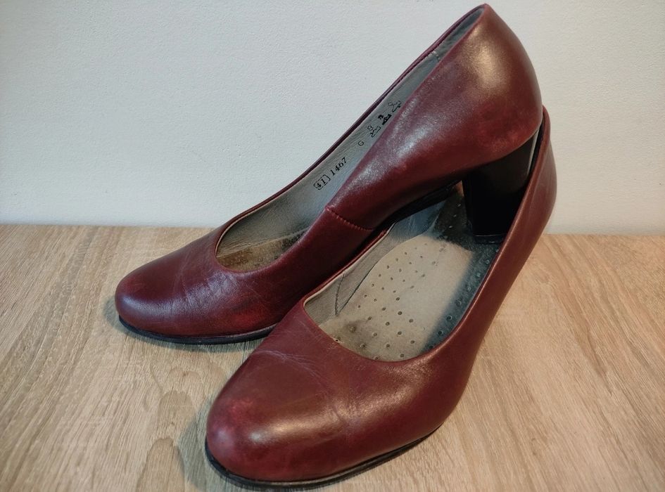 Eleganckie buty PESCO roz. 41 skóra naturalna 100% prawdziwej, brązowe