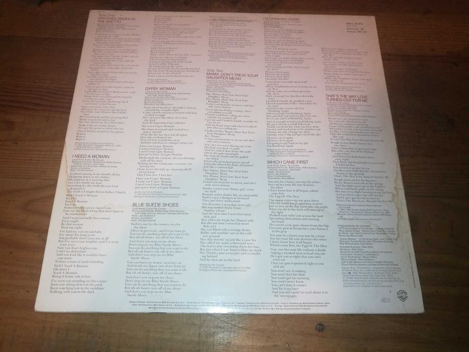 Ry Cooder - The Slide Area LP