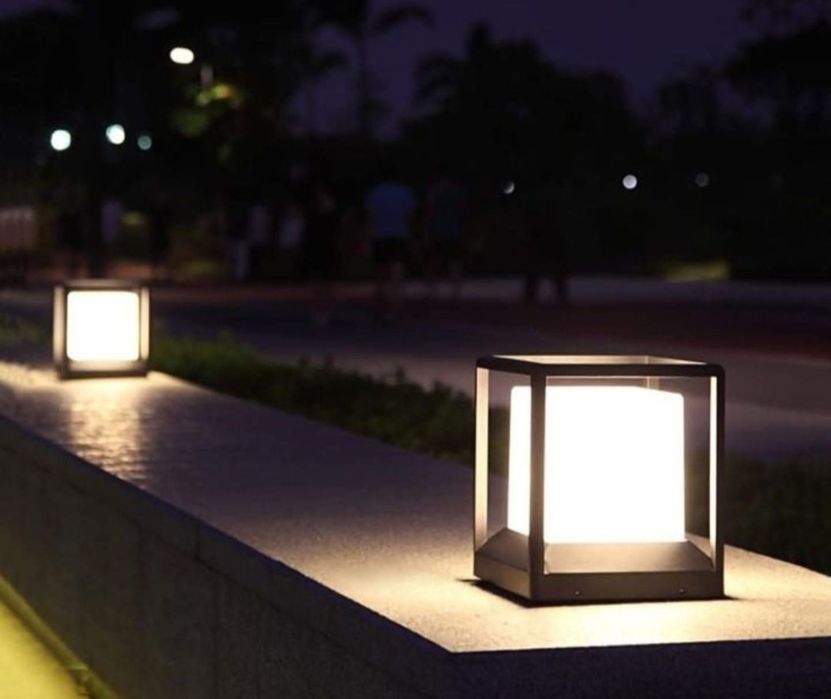 Nowoczesna wodoodporna lampa cokołowa