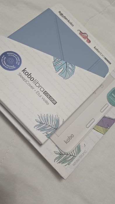 Kobo libra colour Branco com capa protecção