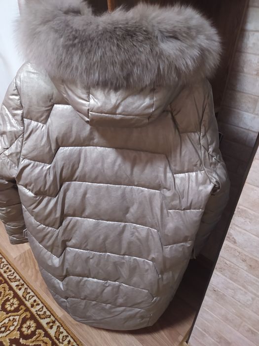 Пуховик Турция, экокожа.