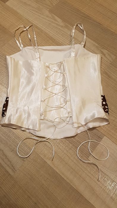 Komplet gorset+ spódnica w grochy r. 36
