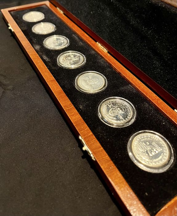 7 moedas em Prata do ECU 1993 a 1999