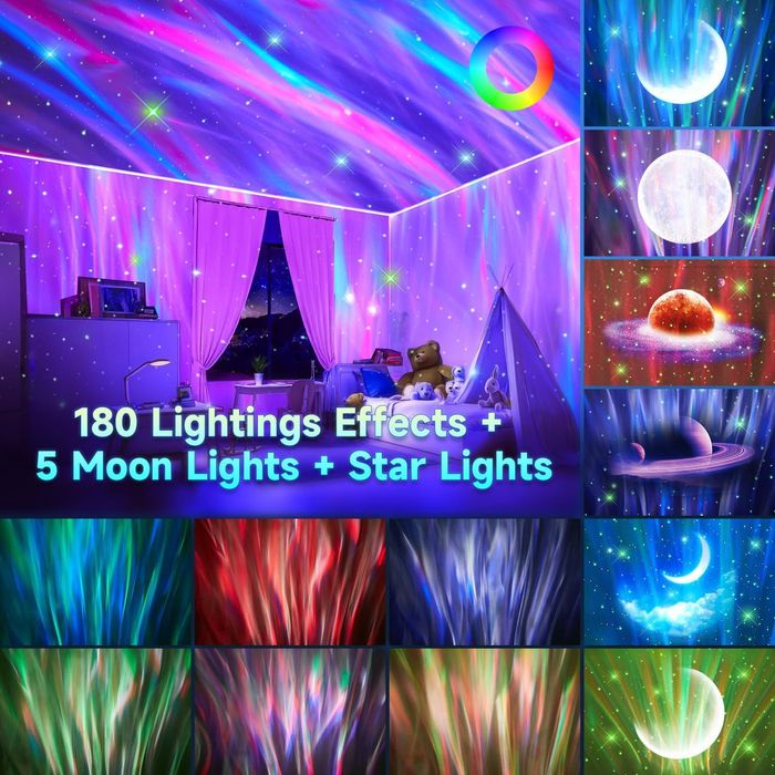 Projektor gwiaździstego nieba COOLNIGHT dla dzieci 180 trybów