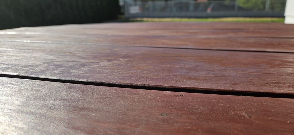 Stół ogrodowy okrągły drewniany