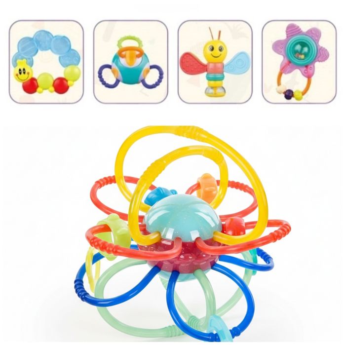 Набір брязкалець із прорізувачами для дітей/немовлят 0+, 6+